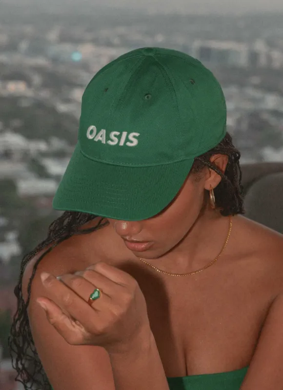 The Oasis Dad Cap - Military Green sold by Peppermayo