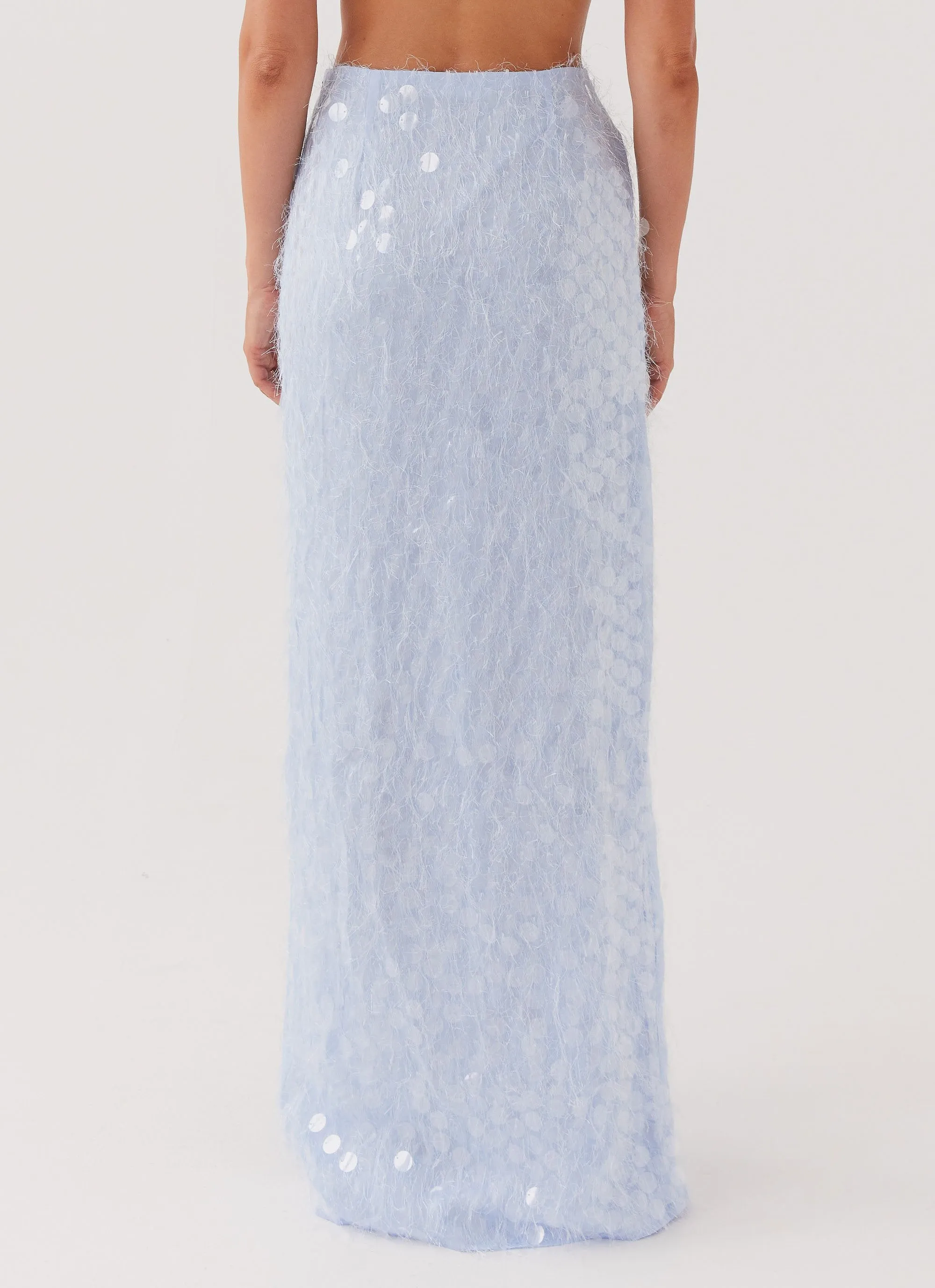 Kyleigh Textured Sequin Maxi Skirt - Lavender Mist sold by Peppermayo product image thumbnail 4