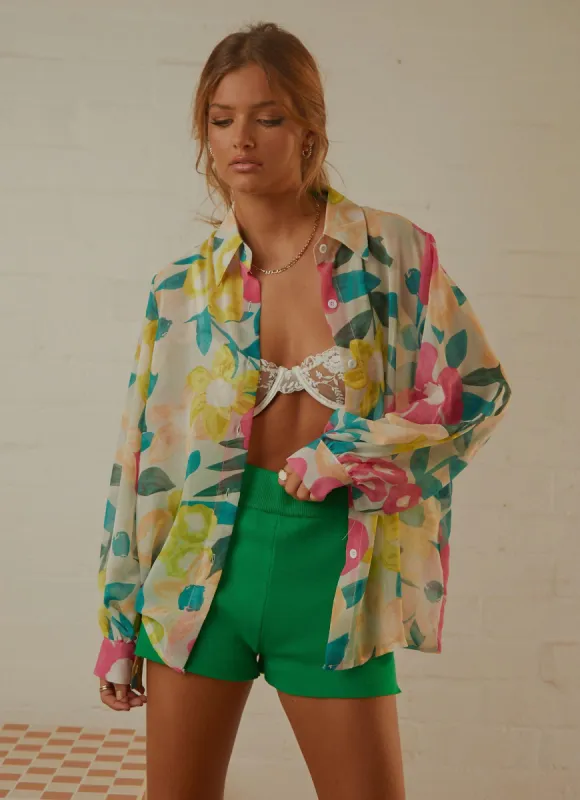 Amelie Shirt - Multi Floral sold by Peppermayo