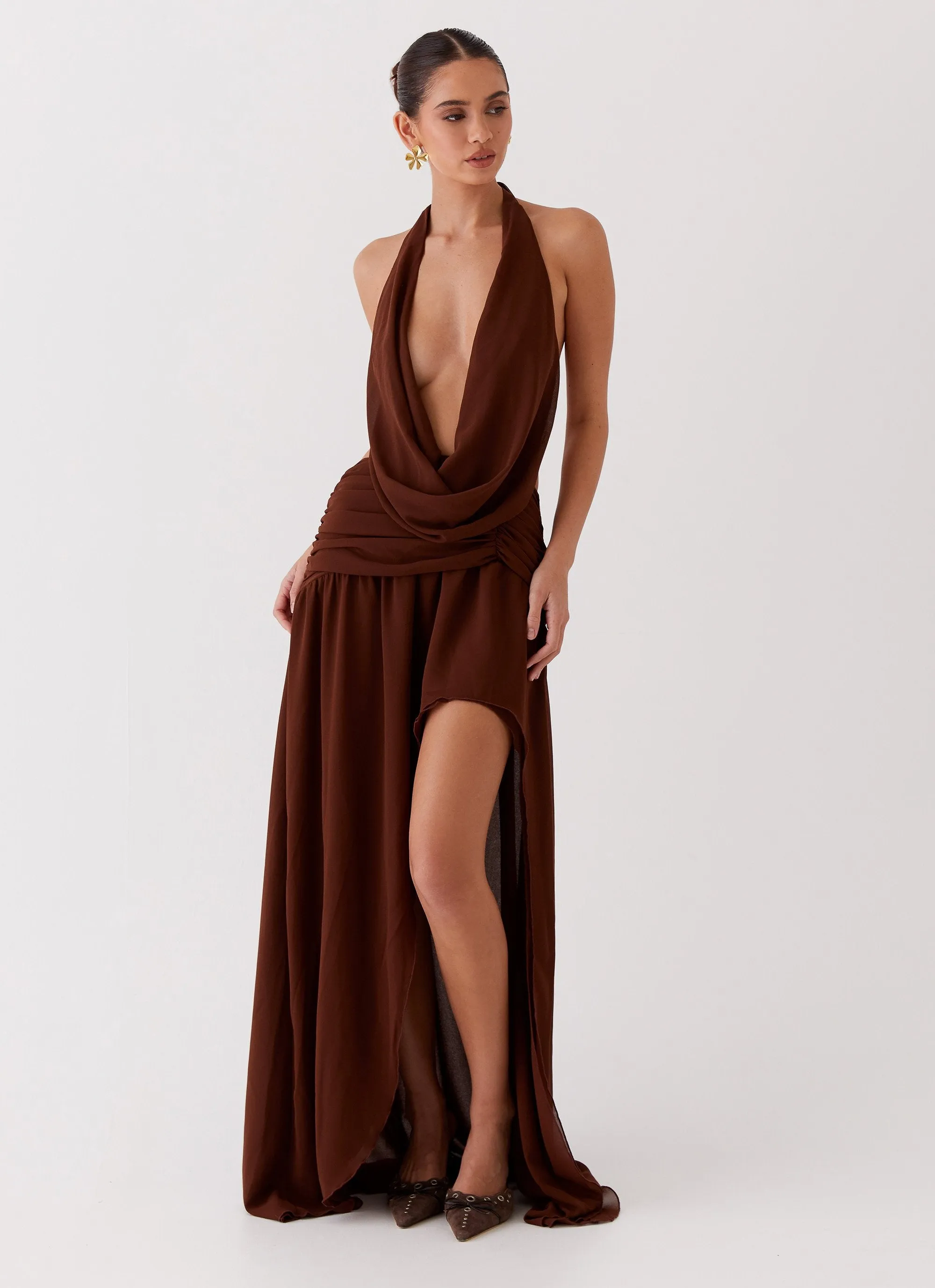 Blake Rose Maxi Dress - Brown sold by Peppermayo product image thumbnail 5