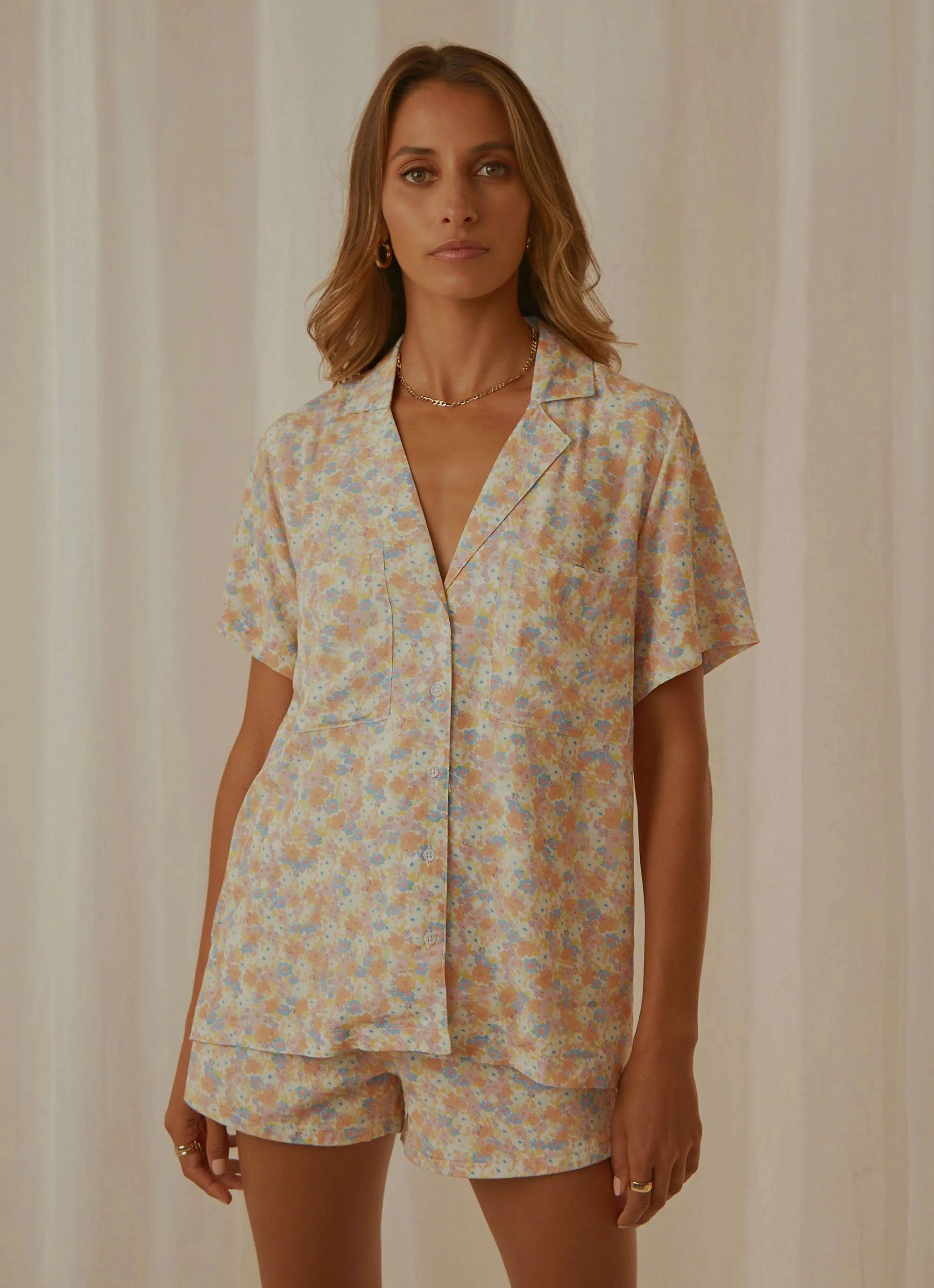Safari Shirt - Peach Floral sold by Peppermayo product image thumbnail 2