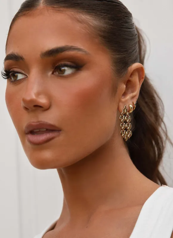 Fireside Gold Earrings - Gold sold by Peppermayo