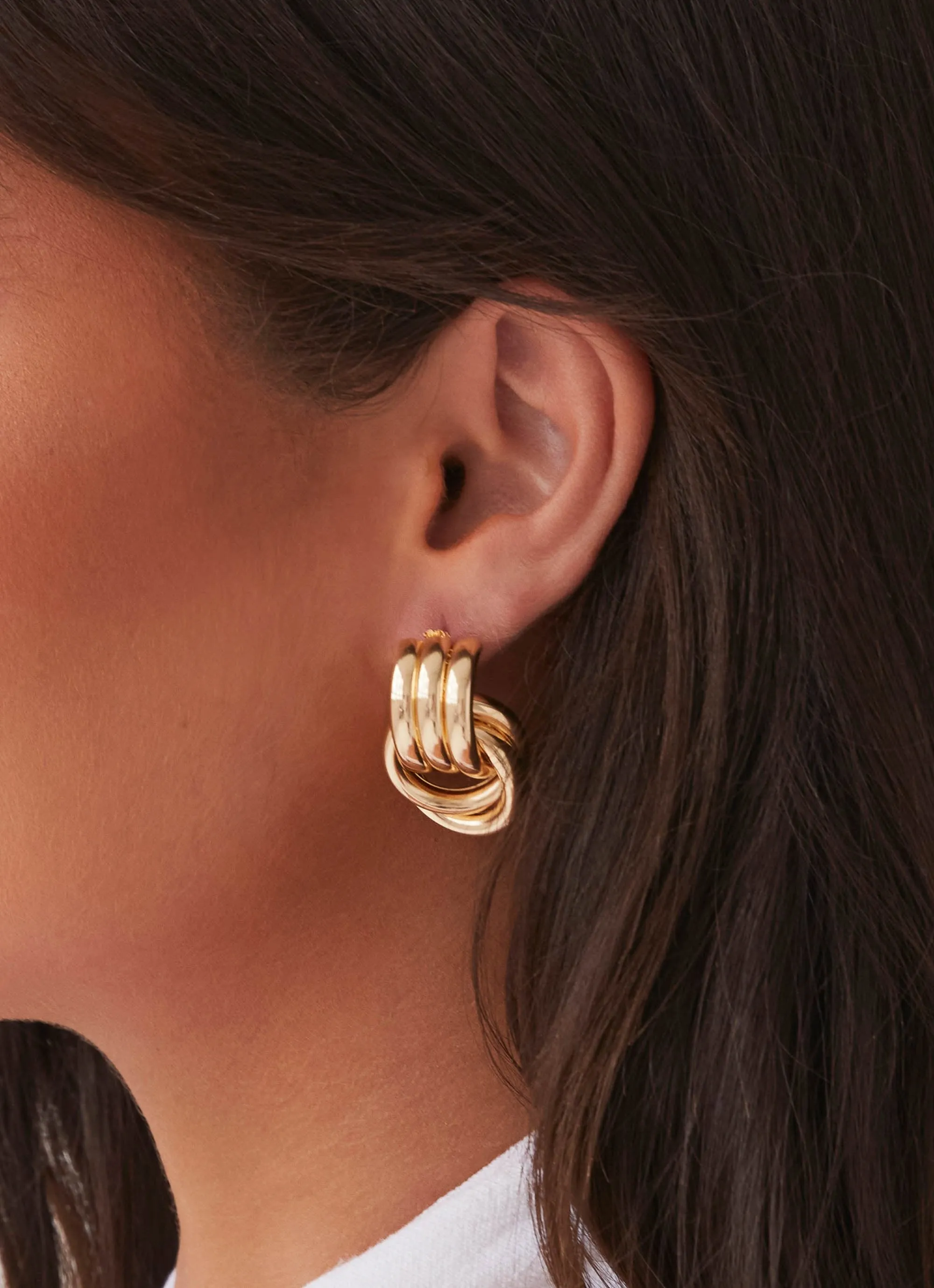 Bold Step Cuff Earrings - Gold sold by Peppermayo product image thumbnail 3