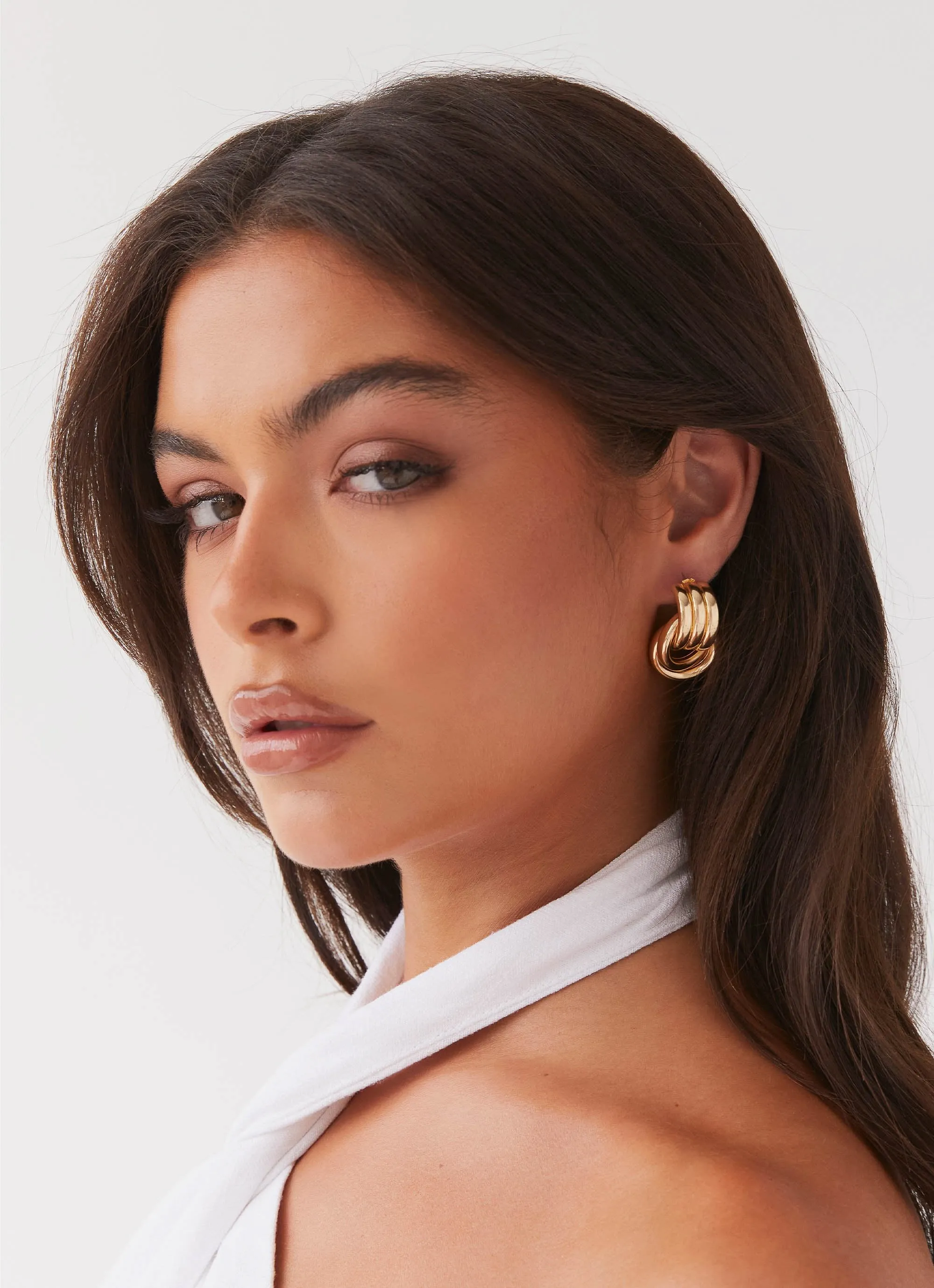 Bold Step Cuff Earrings - Gold sold by Peppermayo