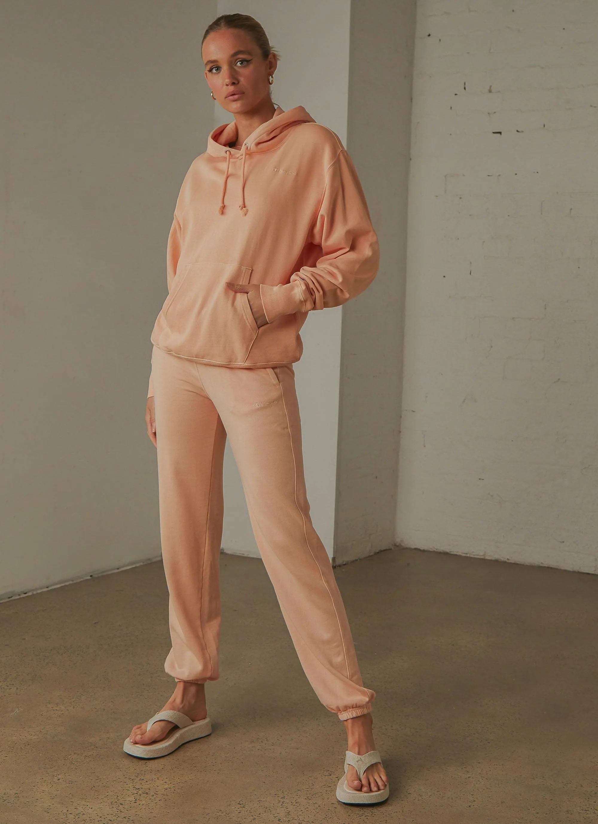 Vintage Dye Boyfriend Jogger - Certan Peach sold by Peppermayo