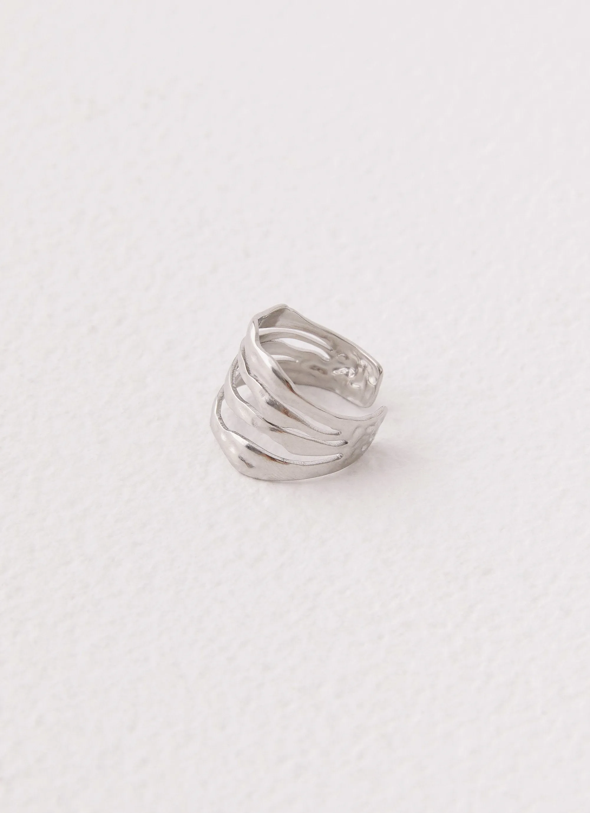 Lee Structured Ring - Silver sold by Peppermayo product image thumbnail 4