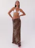 Violetta Maxi Skirt - Leopard sold by Peppermayo