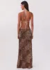 Violetta Maxi Skirt - Leopard sold by Peppermayo