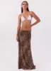 Violetta Maxi Skirt - Leopard sold by Peppermayo