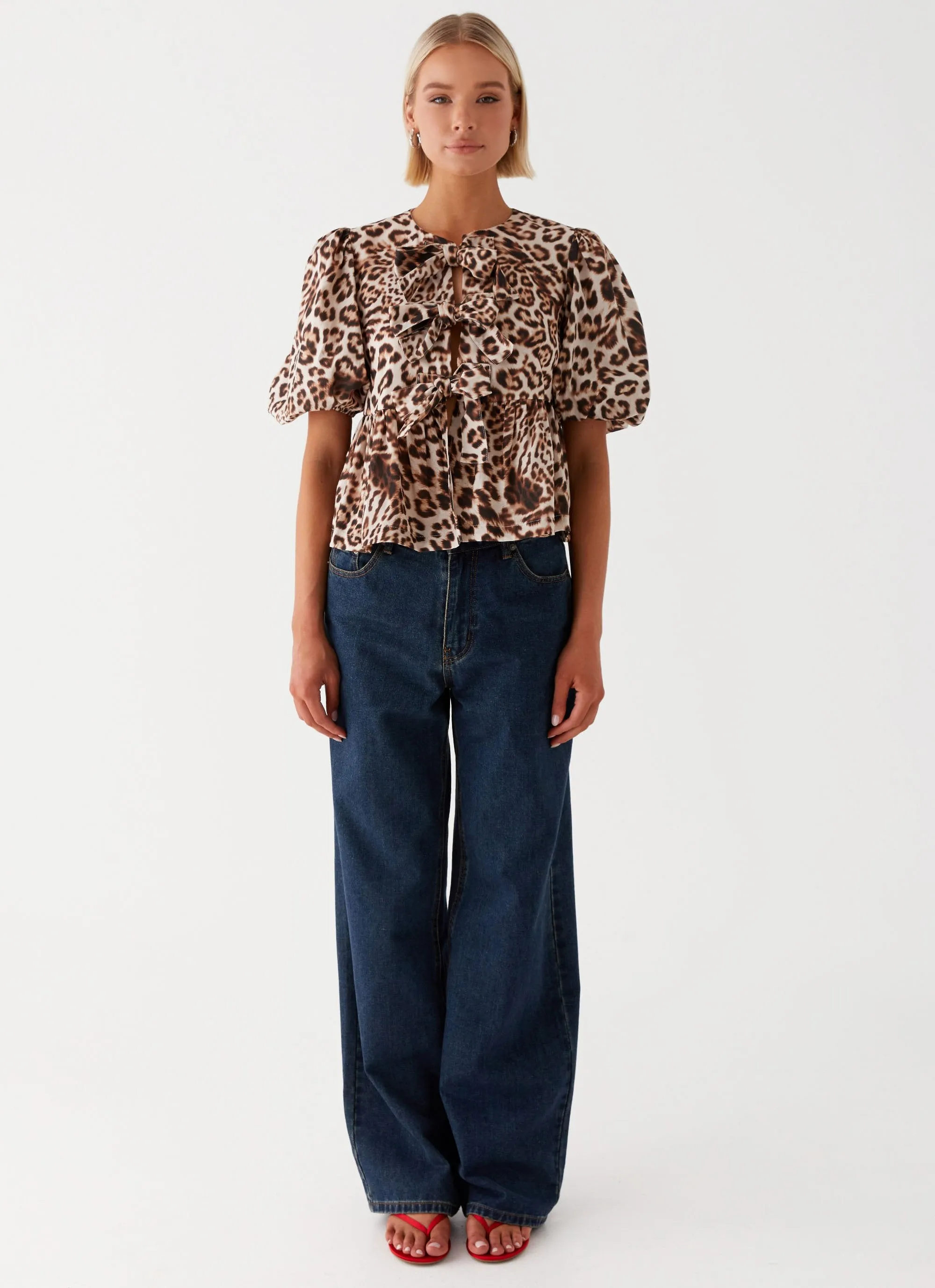 Western Wind Tie Top - Leopard sold by Peppermayo product image thumbnail 2
