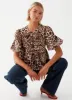 Western Wind Tie Top - Leopard sold by Peppermayo
