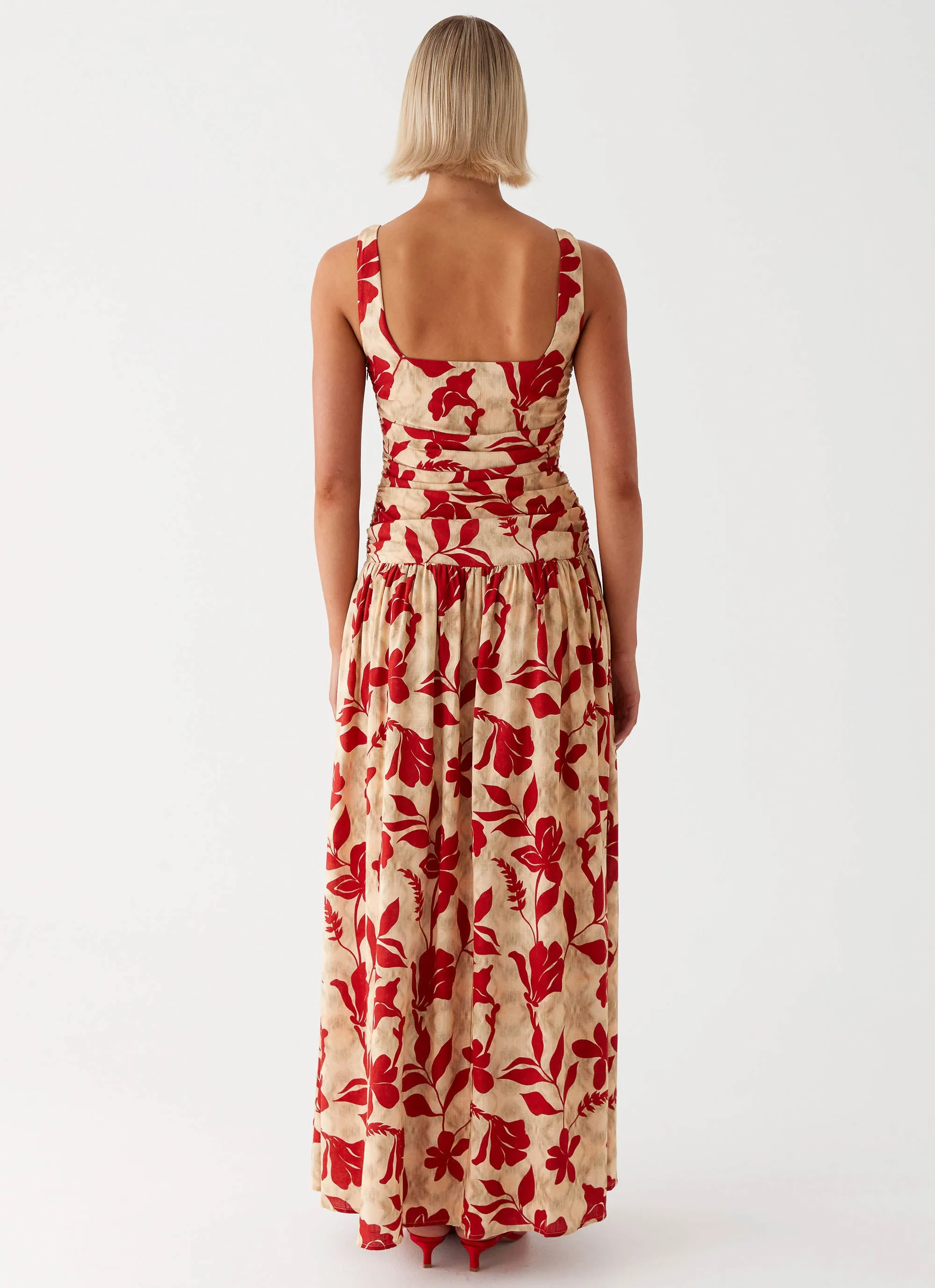 Zinna Linen Maxi Dress - Red sold by Peppermayo product image thumbnail 4