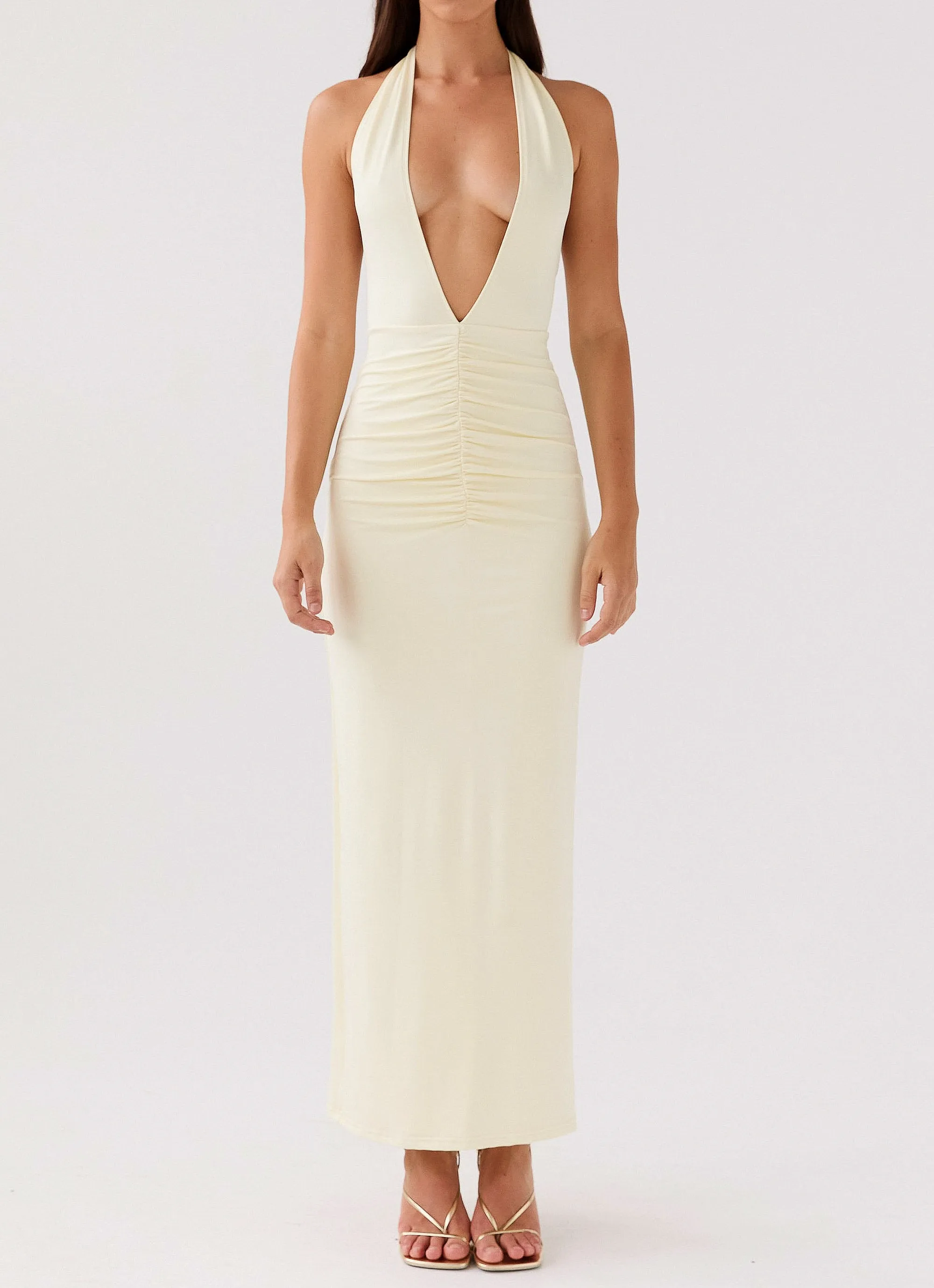 Whisked Away Halterneck Maxi Dress - Canary sold by Peppermayo product image thumbnail 2