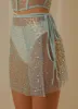 Double Rainbow Mini Skirt - Sky Blue sold by Peppermayo