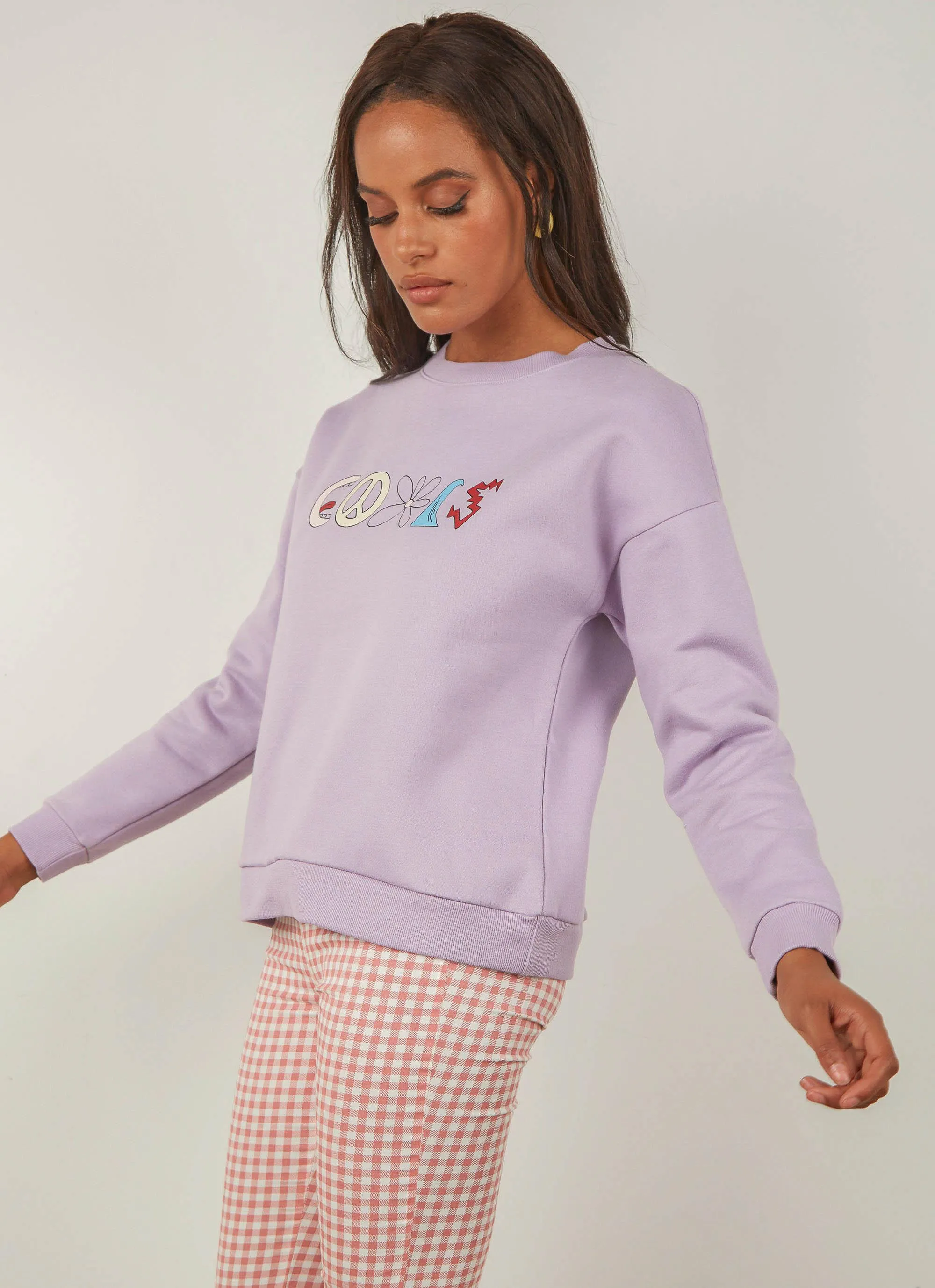 Trippy Club Sweatshirt - Lavender sold by Peppermayo product image thumbnail 4