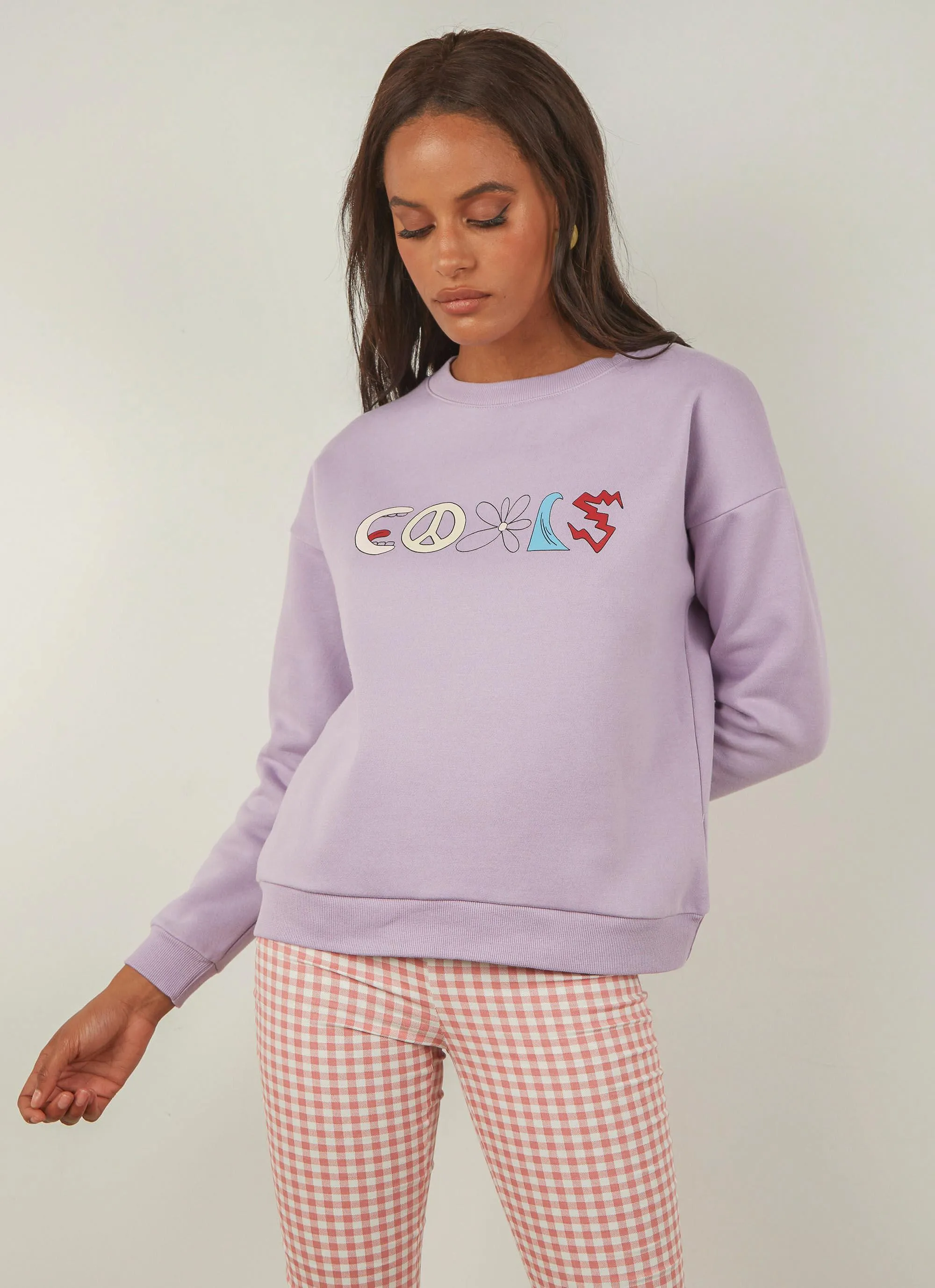 Trippy Club Sweatshirt - Lavender sold by Peppermayo