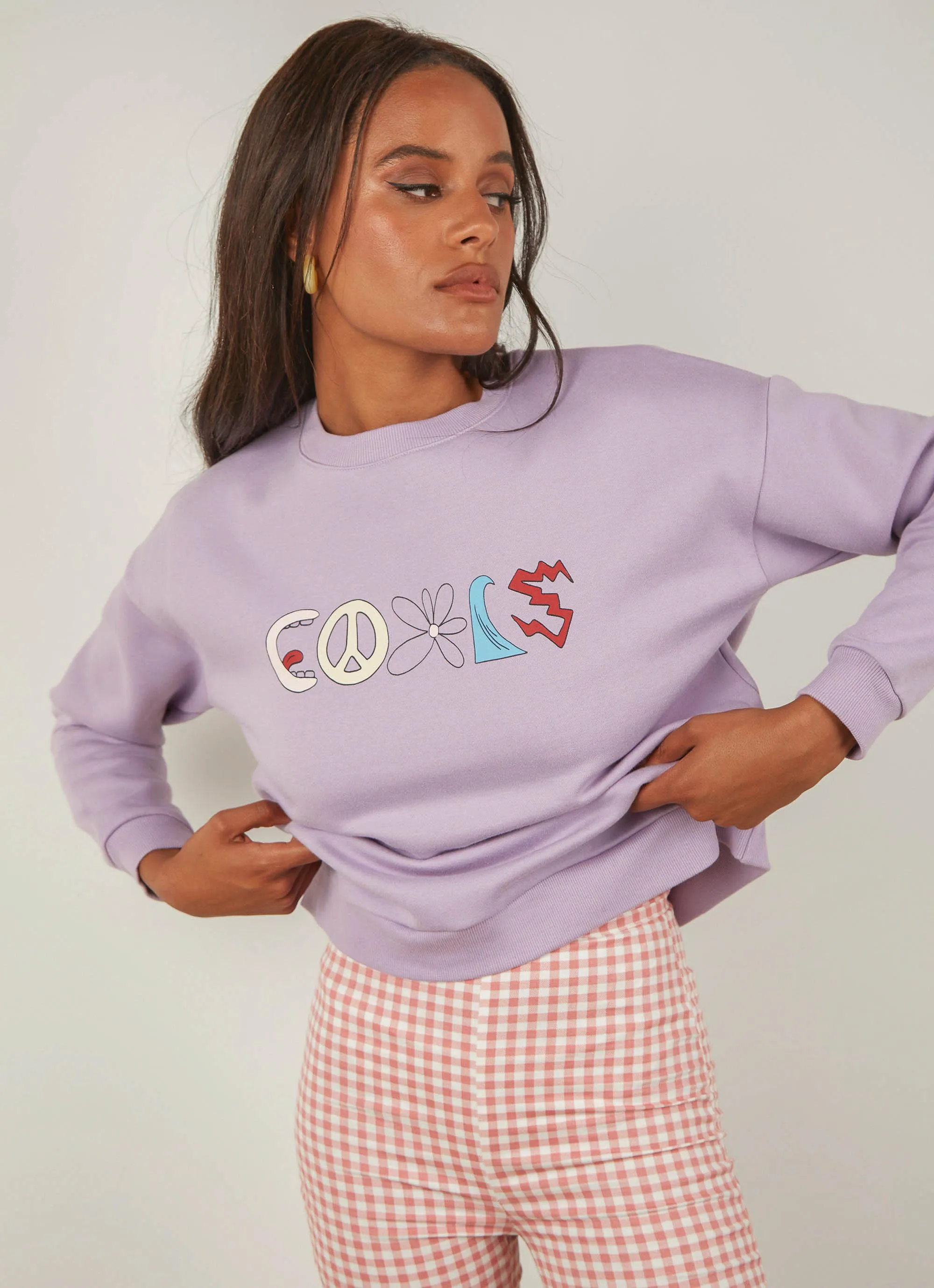 Trippy Club Sweatshirt - Lavender sold by Peppermayo product image thumbnail 2