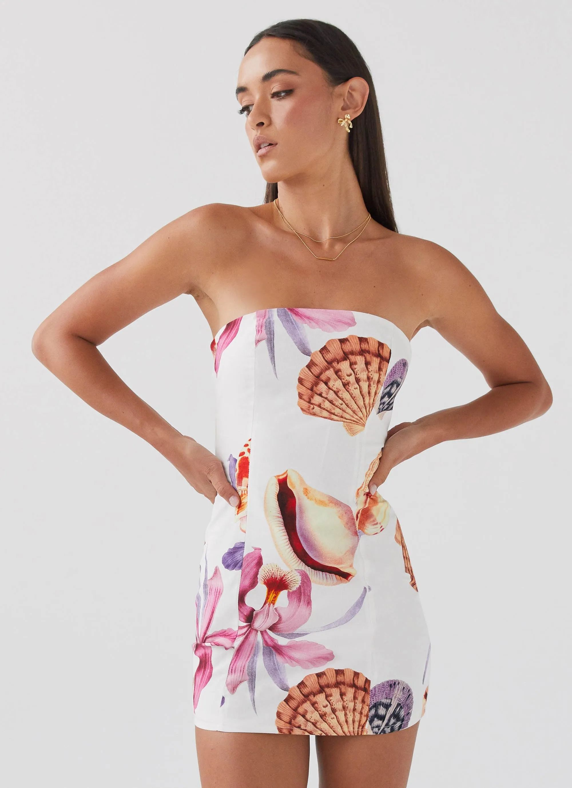 Freya Linen Mini Dress - Seaside Bouquet sold by Peppermayo product image thumbnail 5