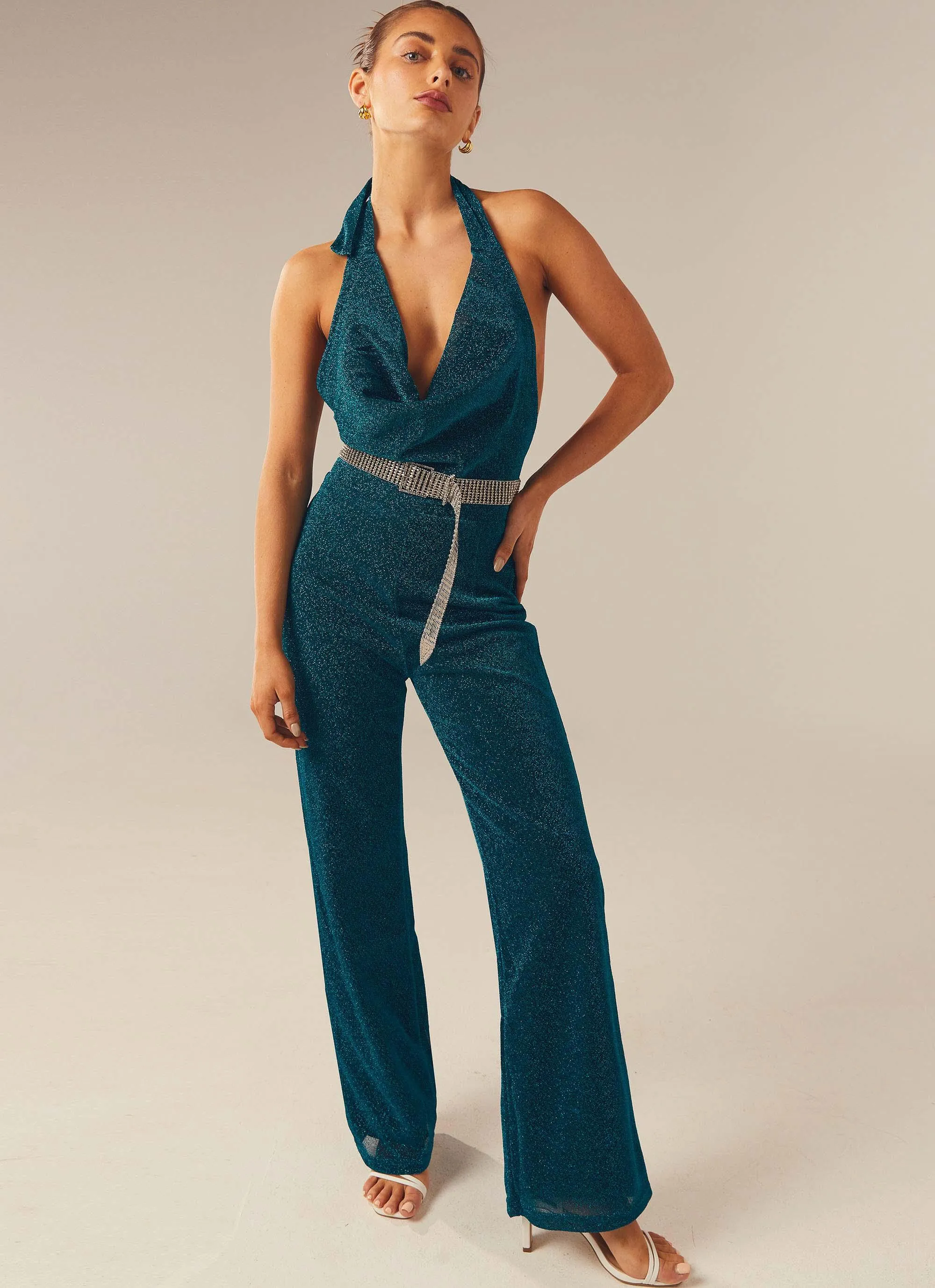 Villa Vera Jumpsuit - Emerald sold by Peppermayo