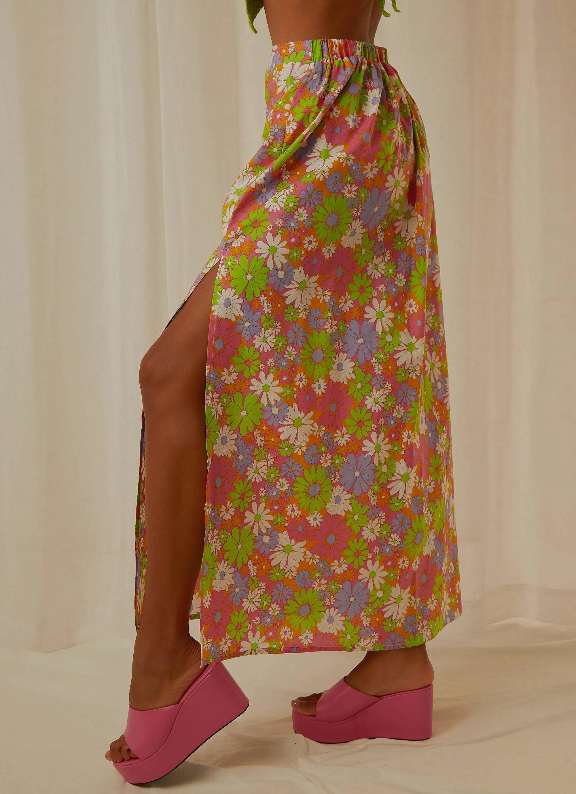 In the Sea Breeze Maxi Skirt - Retro Floral sold by Peppermayo product image thumbnail 4