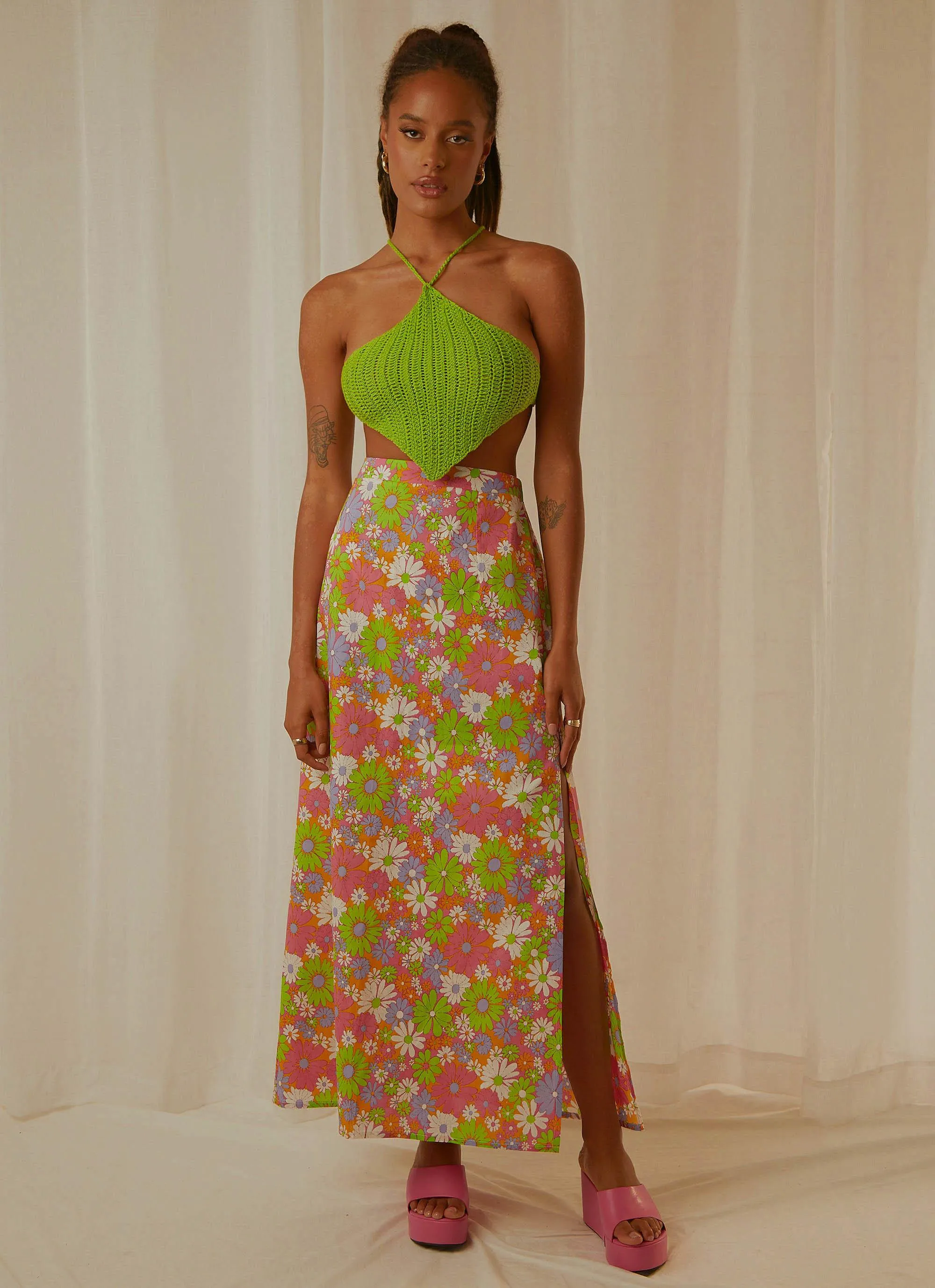 In the Sea Breeze Maxi Skirt - Retro Floral sold by Peppermayo product image thumbnail 2
