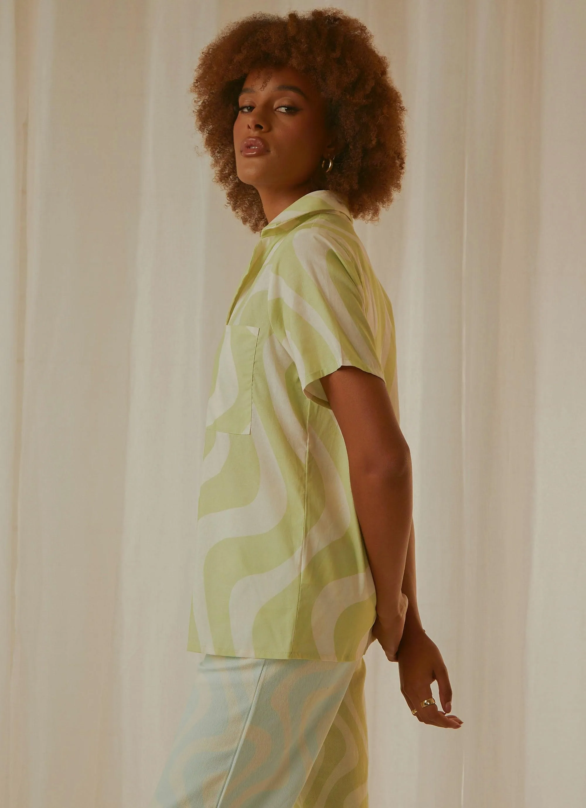 Feels Like Sunday Shirt - Lime Wave sold by Peppermayo product image thumbnail 4