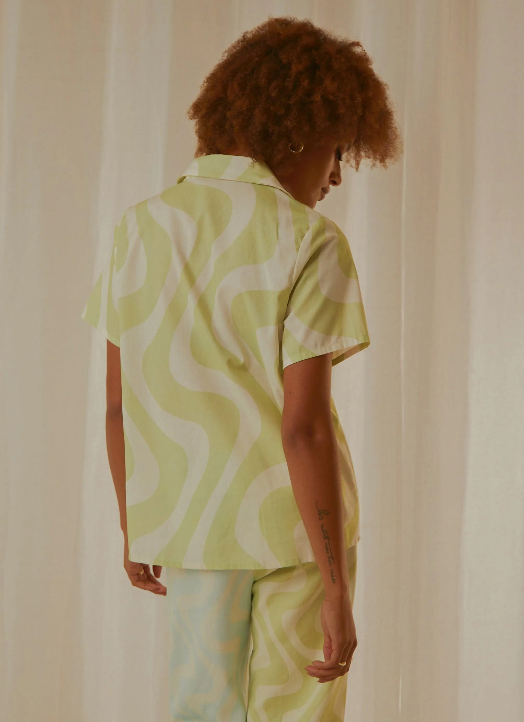 Feels Like Sunday Shirt - Lime Wave sold by Peppermayo product image thumbnail 5