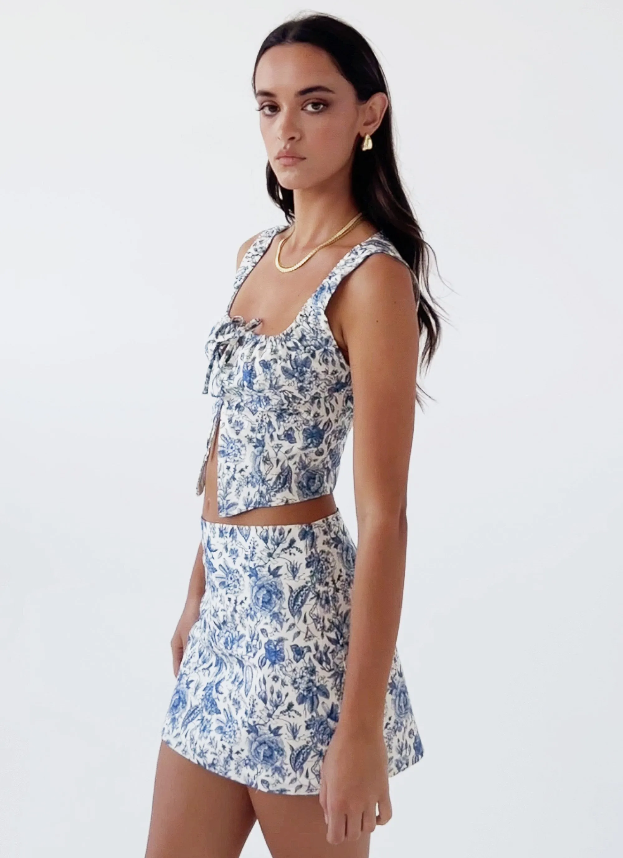 Take Me Away Mini Skirt - Blue Paisley sold by Peppermayo product image thumbnail 5