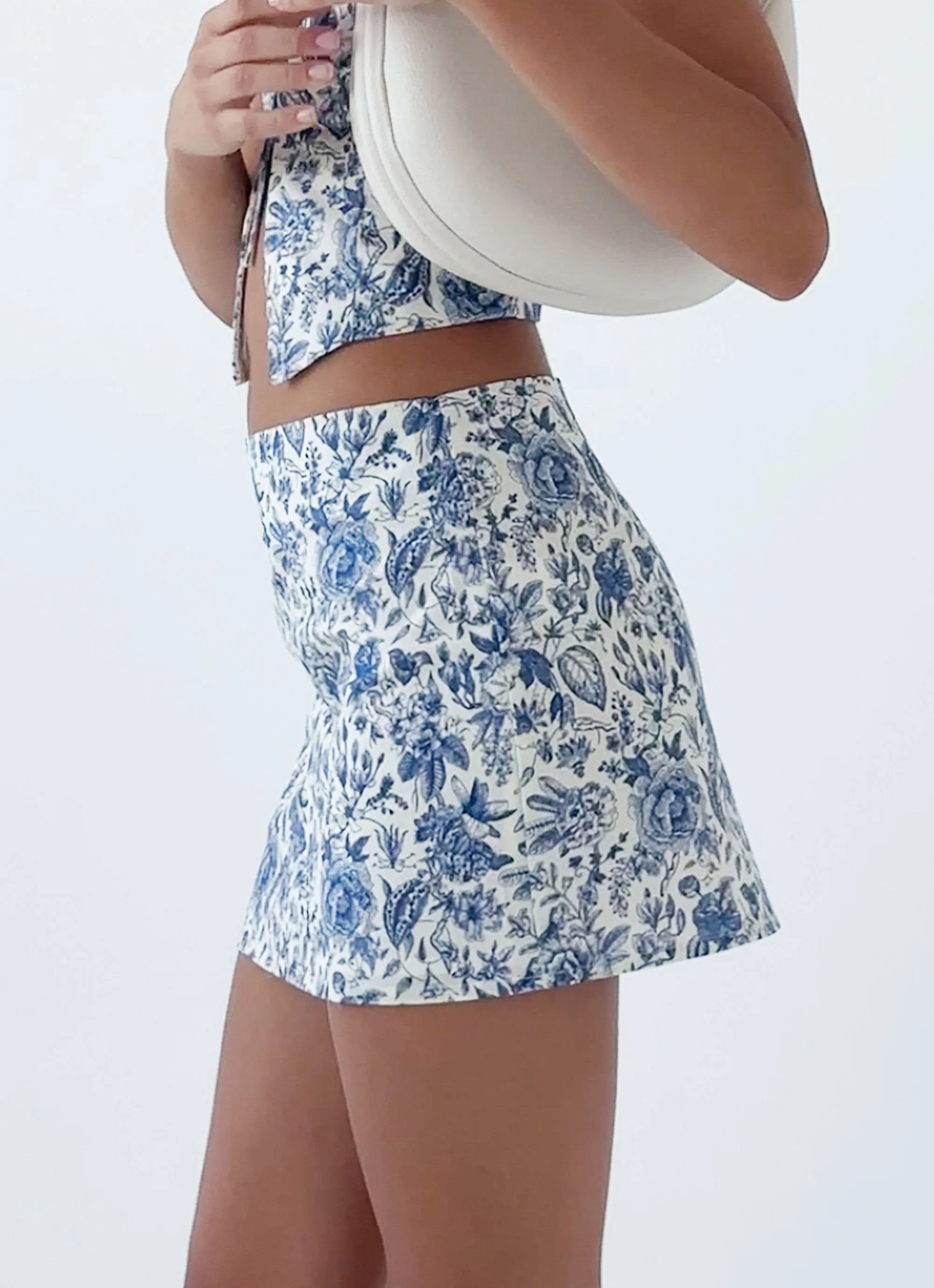 Take Me Away Mini Skirt - Blue Paisley sold by Peppermayo product image thumbnail 3