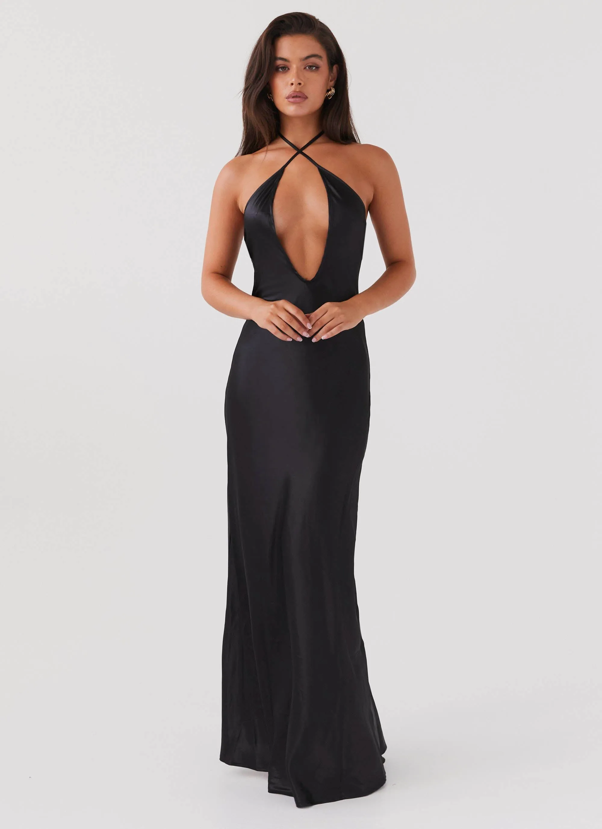 Noir Symphony Maxi Dress - Black sold by Peppermayo