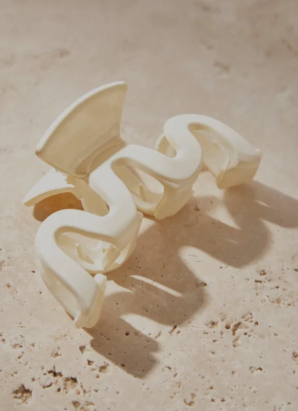 Reflections Hair Clip - Cream sold by Peppermayo