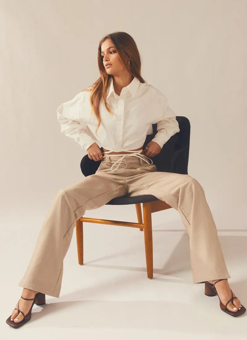 Nuance Suit Pants - Oatmeal sold by Peppermayo product image thumbnail 3