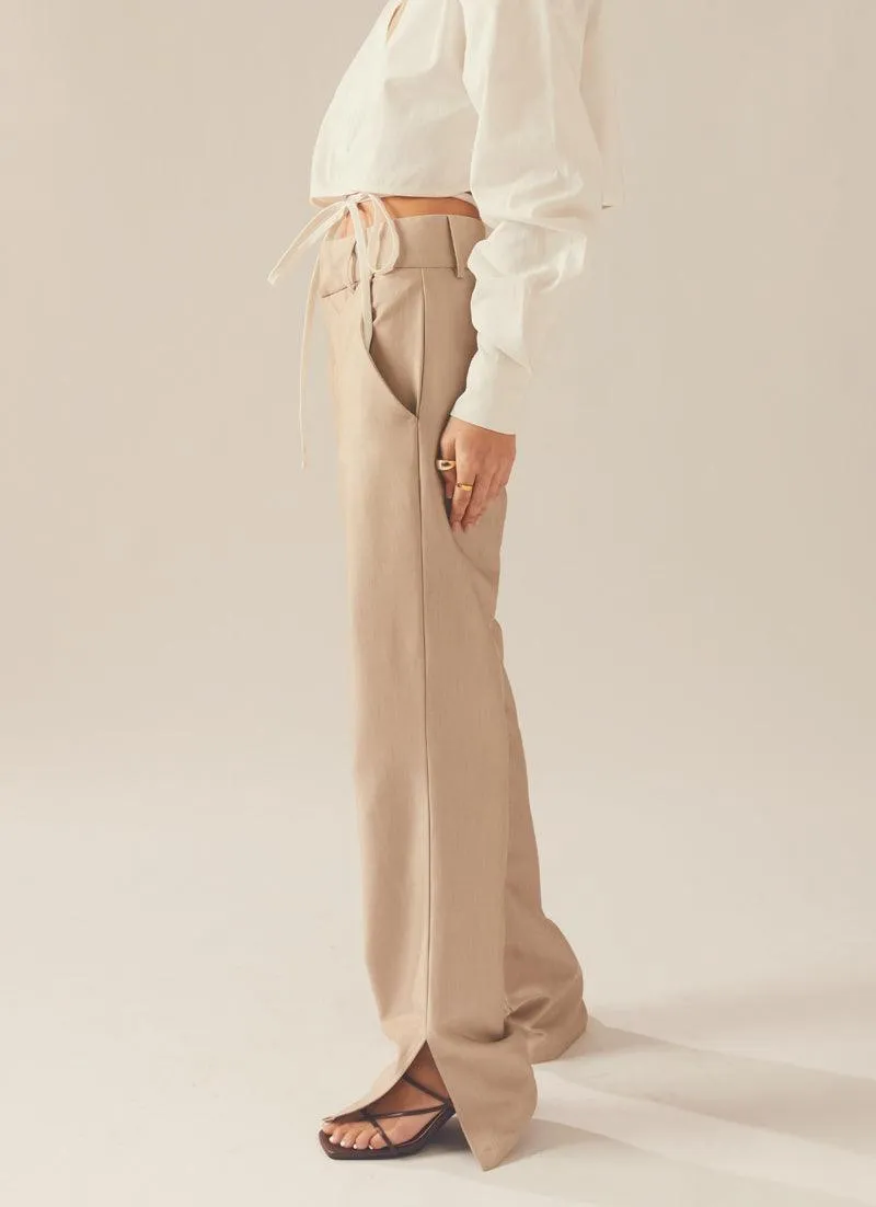 Nuance Suit Pants - Oatmeal sold by Peppermayo product image thumbnail 4