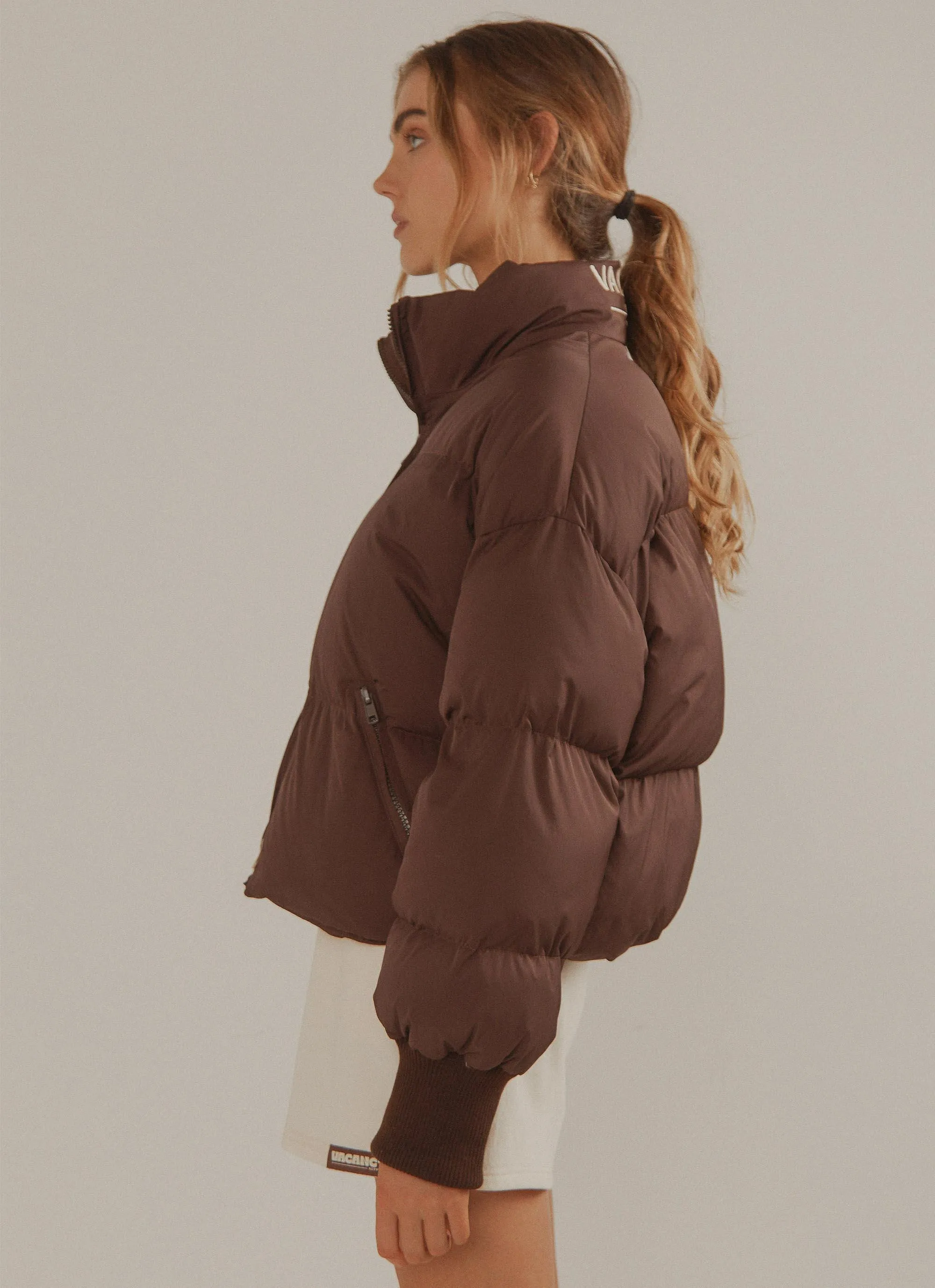 Jetty Puffer Jacket - Choc Brown sold by Peppermayo product image thumbnail 5