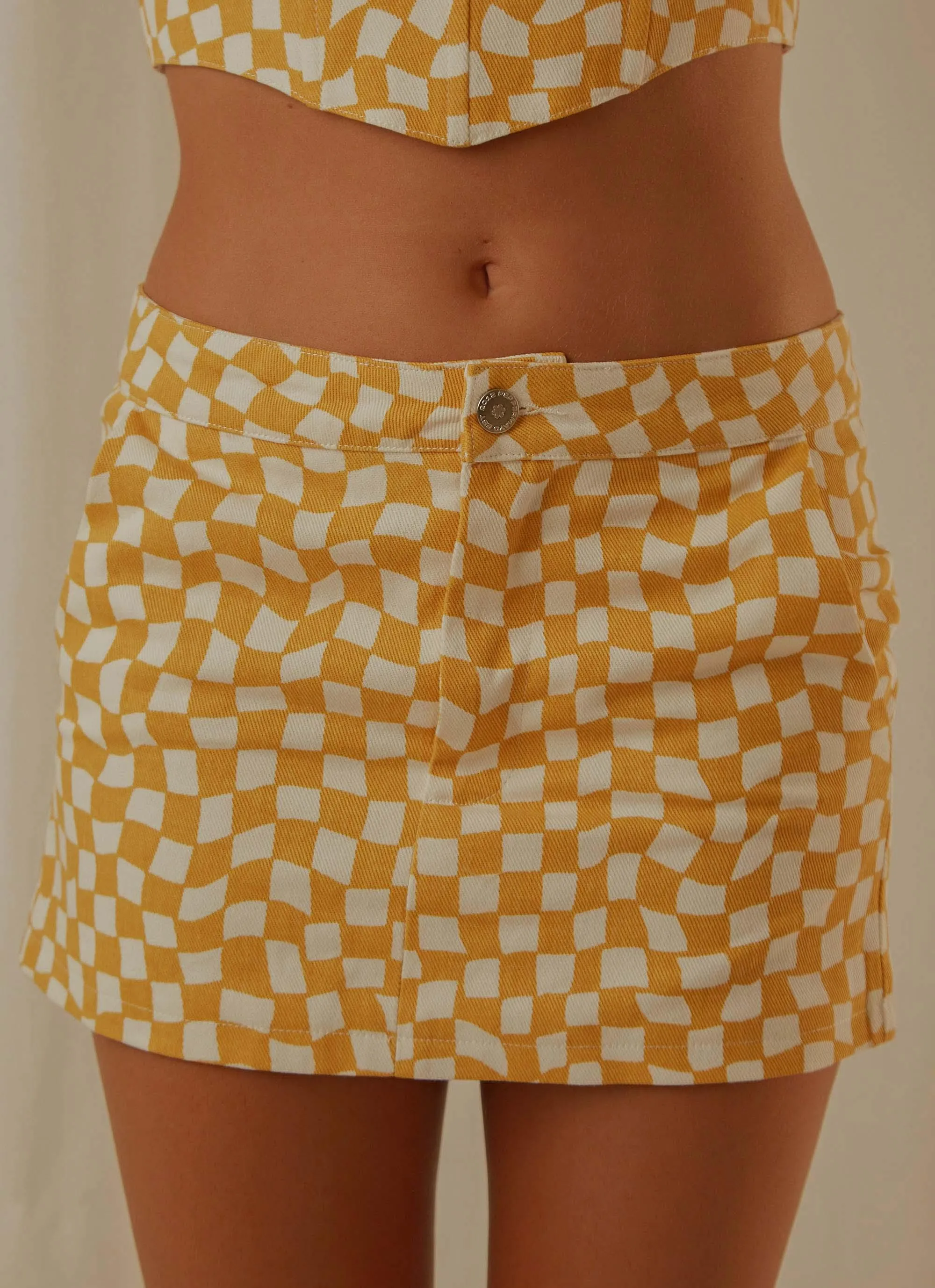 Luisa Mini Skirt - Yellow check sold by Peppermayo product image thumbnail 4