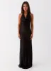 Tempest Cowl Neck Maxi Dress - Black sold by Peppermayo