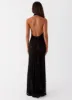 Tempest Cowl Neck Maxi Dress - Black sold by Peppermayo
