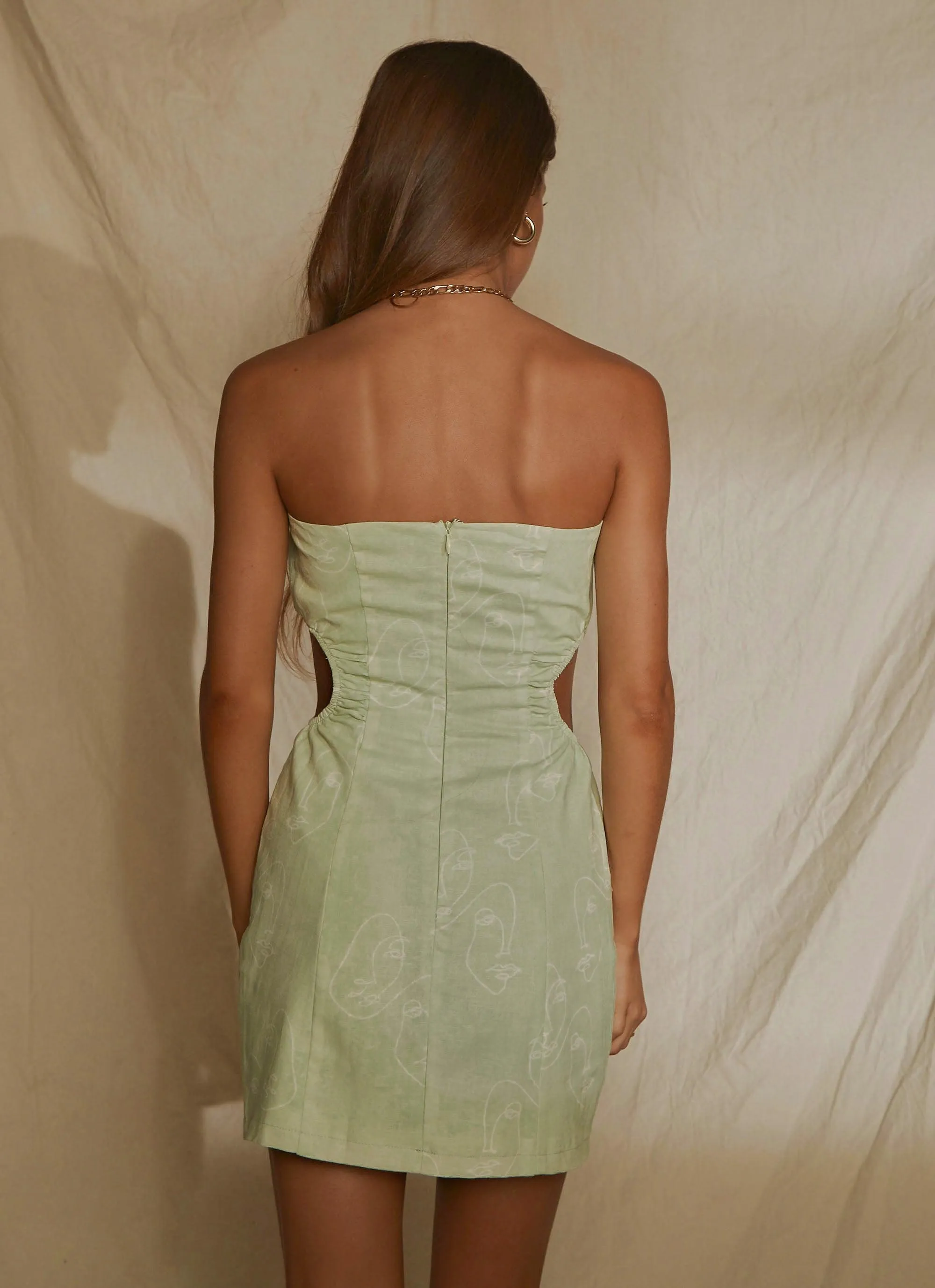 Miya Linen Mini Dress - Sage sold by Peppermayo product image thumbnail 5