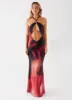 Rheanna Maxi Dress - Pink Print sold by Peppermayo