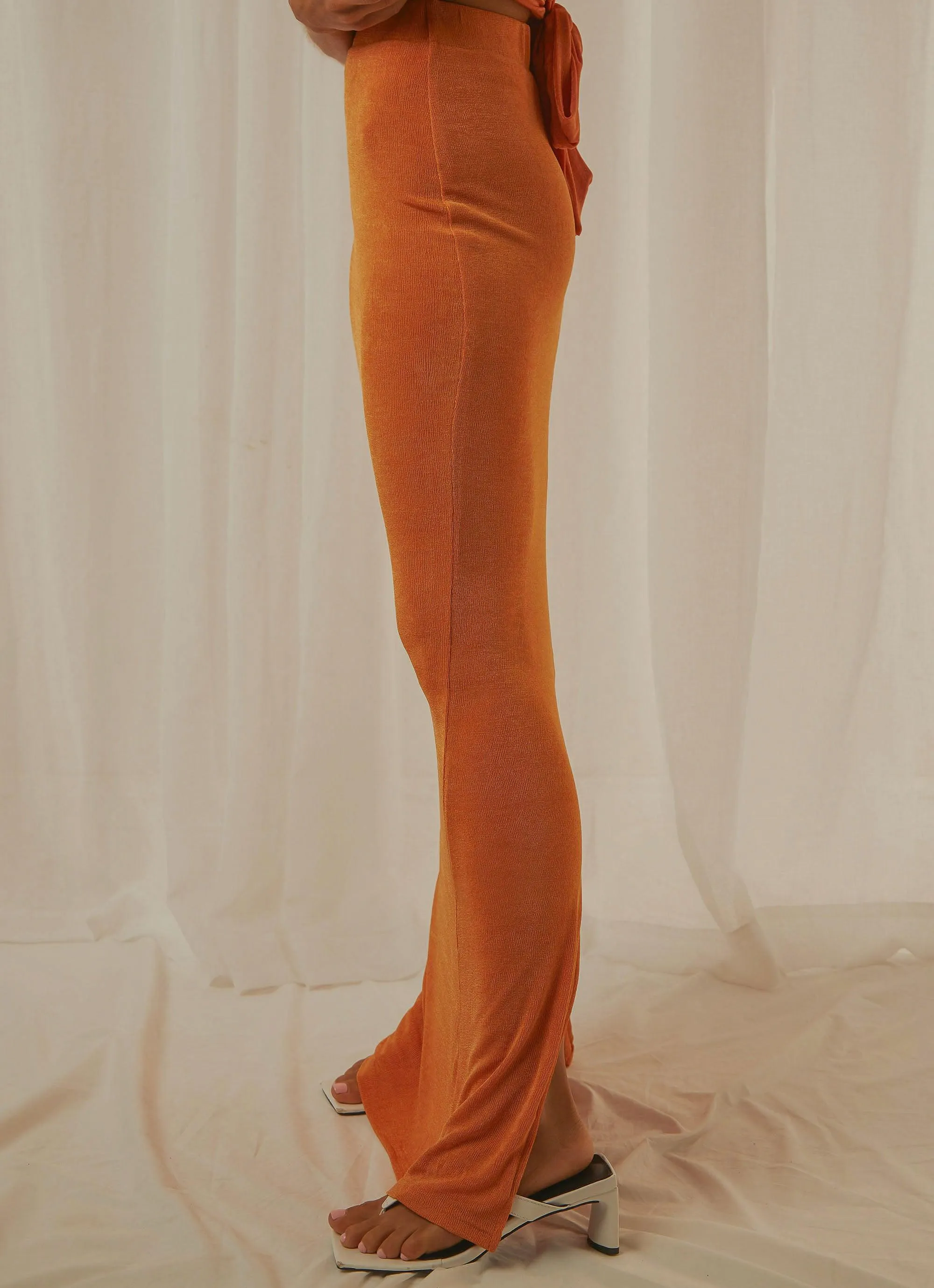 On Arrival Midi Skirt - Orange sold by Peppermayo product image thumbnail 4