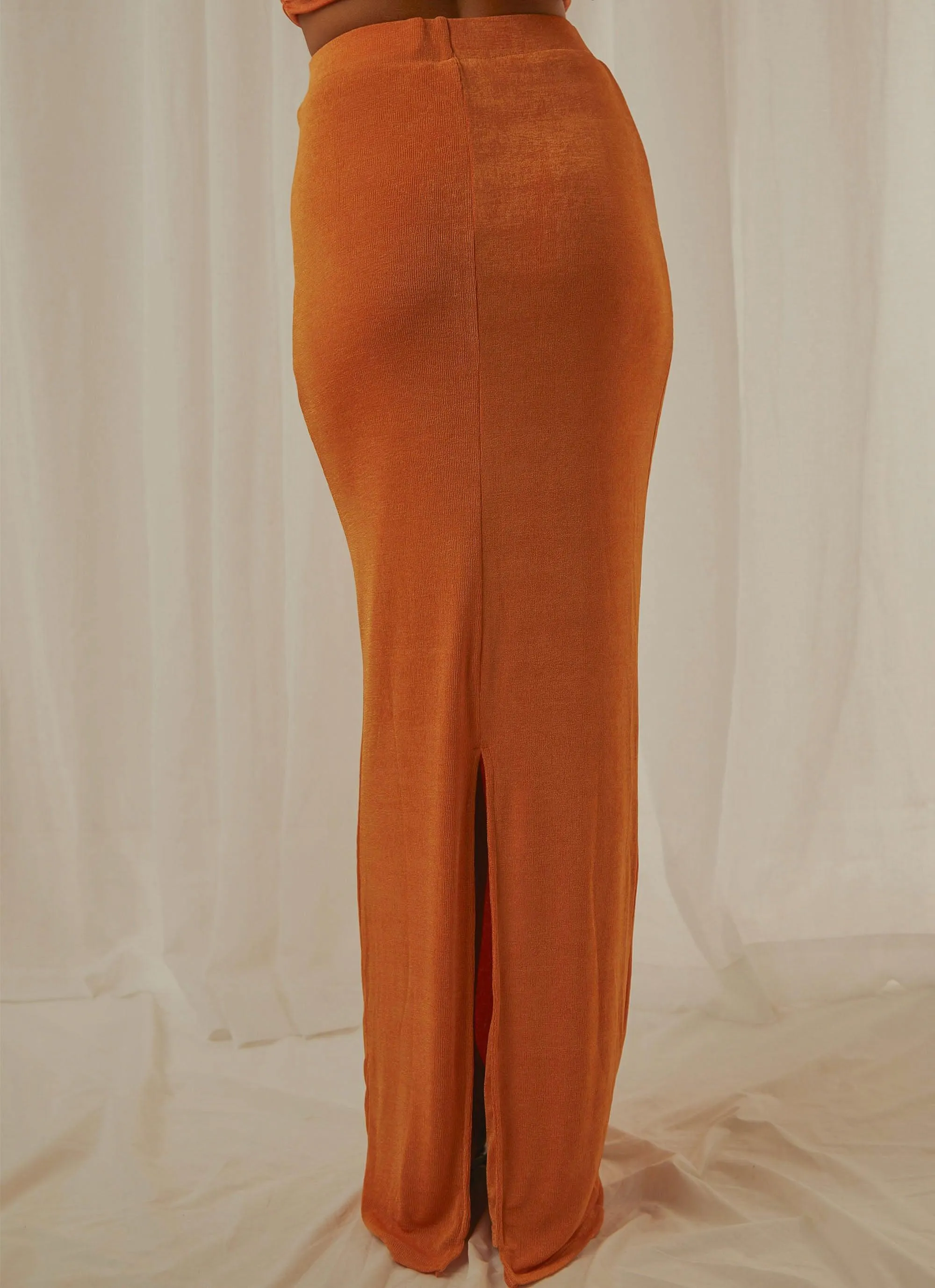 On Arrival Midi Skirt - Orange sold by Peppermayo product image thumbnail 5