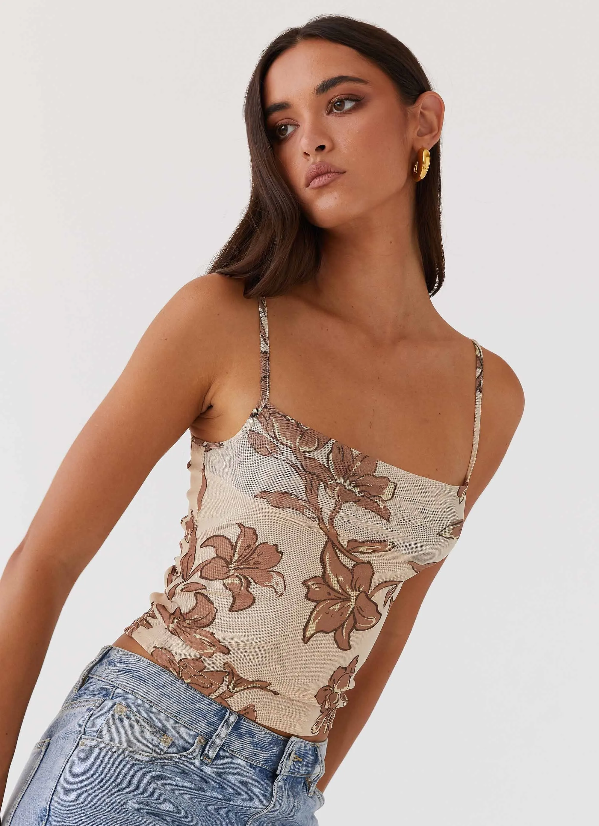 Love On Top Mesh Cami Top - Hazel Bloom sold by Peppermayo product image thumbnail 5