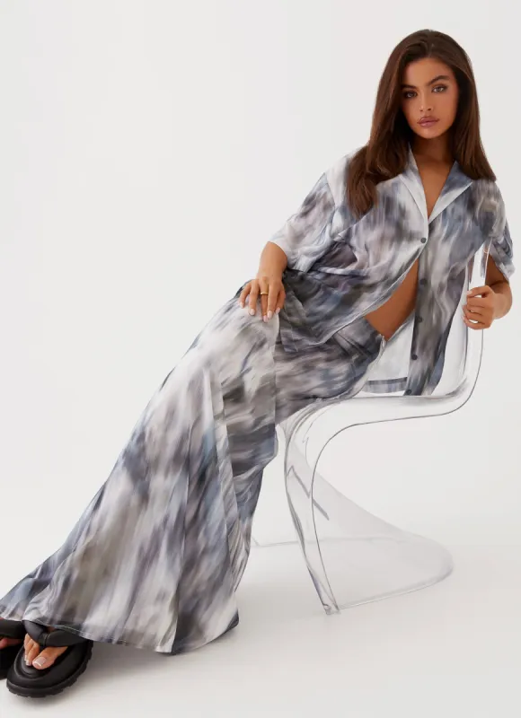 Fight The Feeling Low Rise Maxi Skirt - Gloom sold by Peppermayo