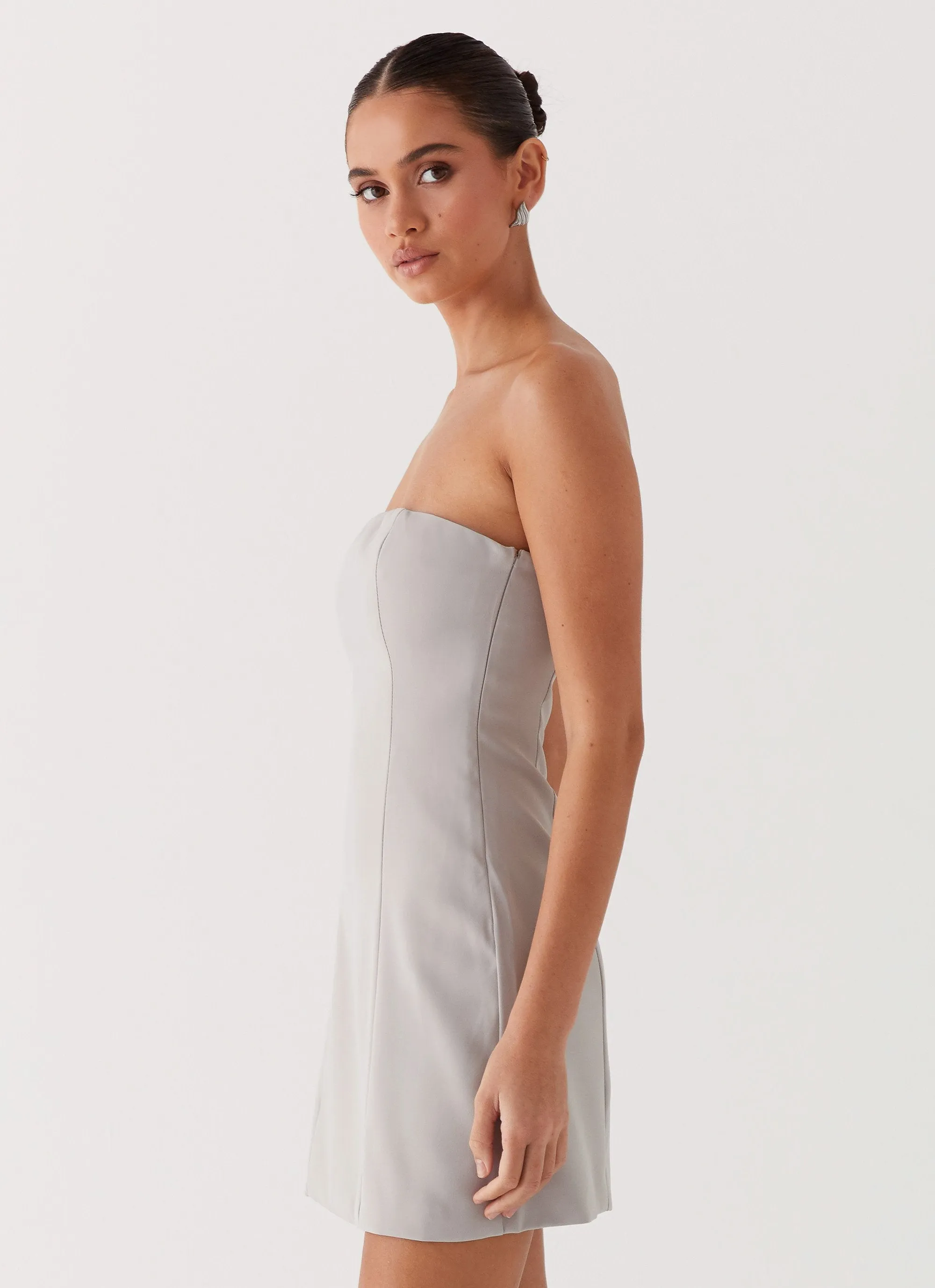 Ayanna Strapless Mini Dress - Grey sold by Peppermayo product image thumbnail 3
