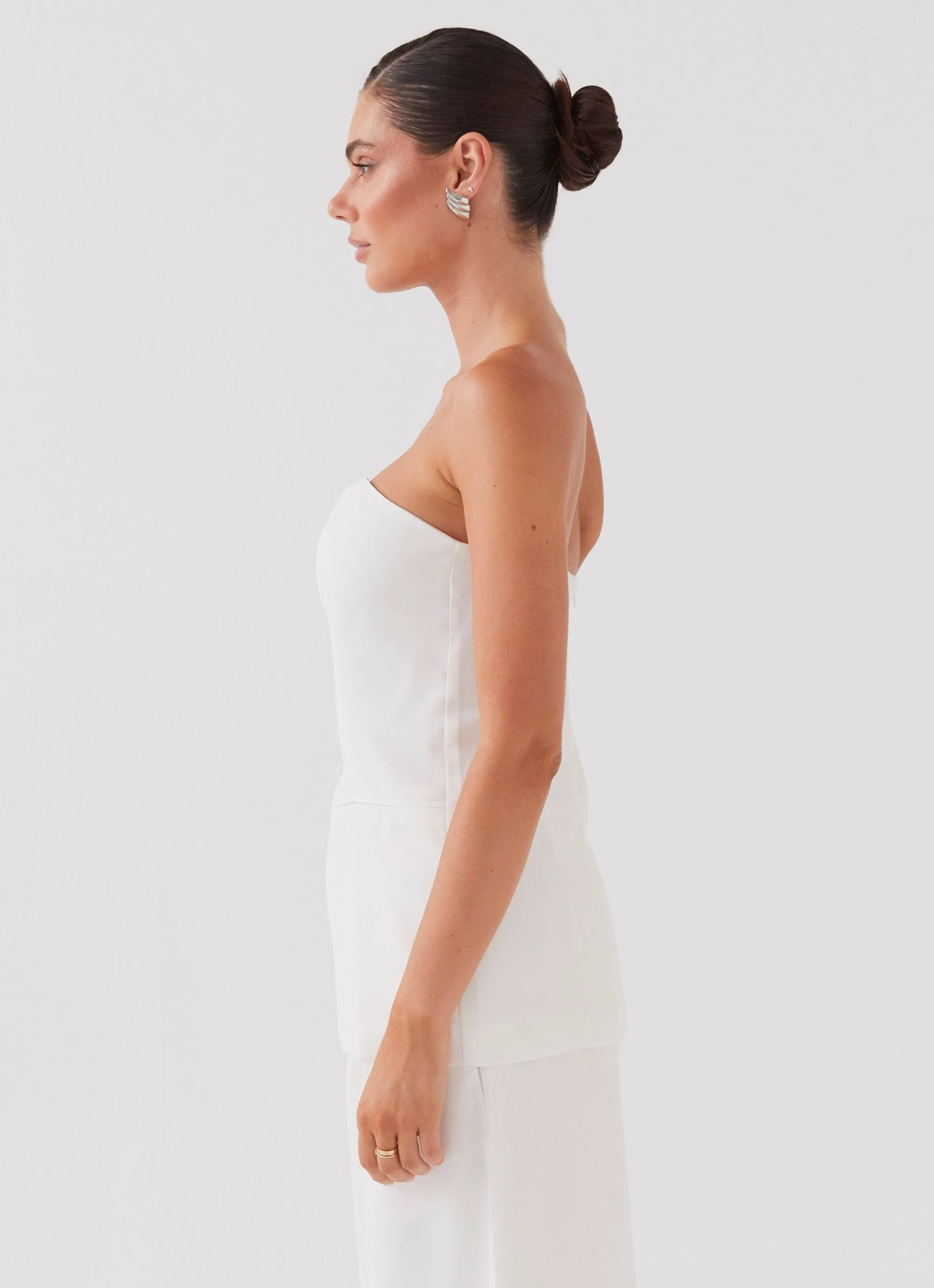 Riveria Tailored Strapless Top - Ivory sold by Peppermayo product image thumbnail 3