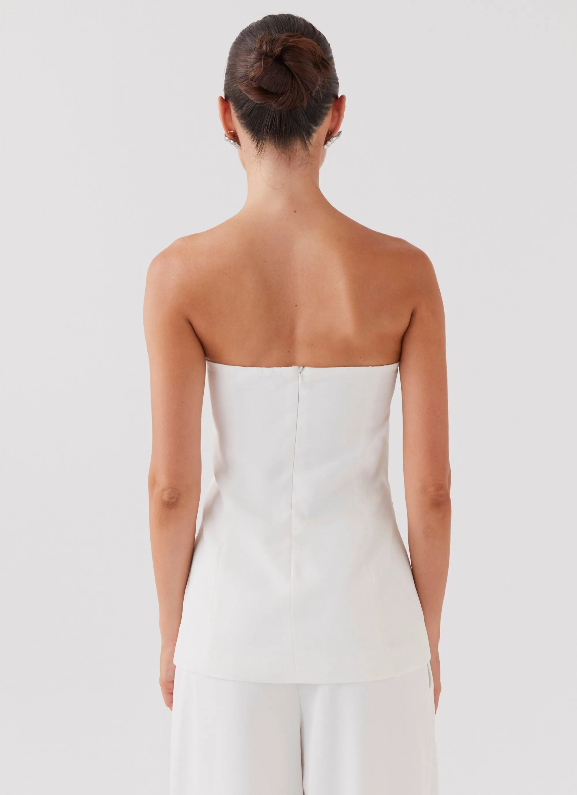 Riveria Tailored Strapless Top - Ivory sold by Peppermayo product image thumbnail 4