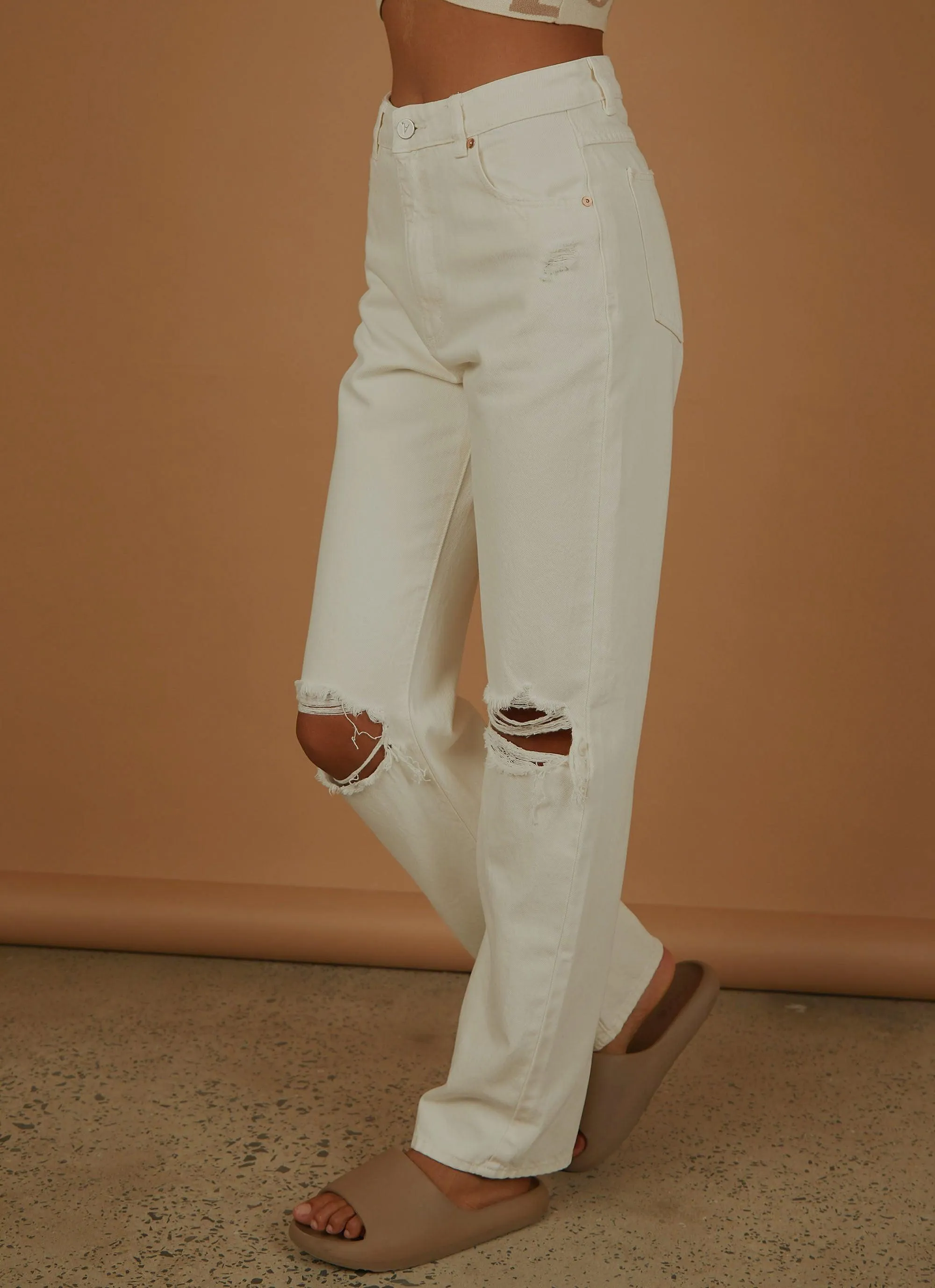 A 94 High Straight Jean - White Fade Rip sold by Peppermayo product image thumbnail 4