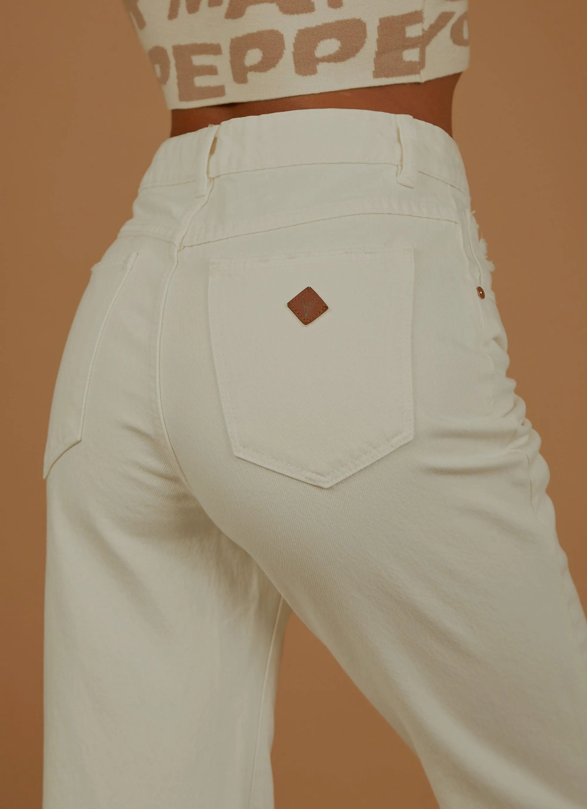 A 94 High Straight Jean - White Fade Rip sold by Peppermayo product image thumbnail 5