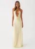 Noir Symphony Maxi Dress - Yellow sold by Peppermayo