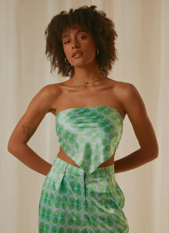 Better Retro Scarf Top - Seafoam sold by Peppermayo